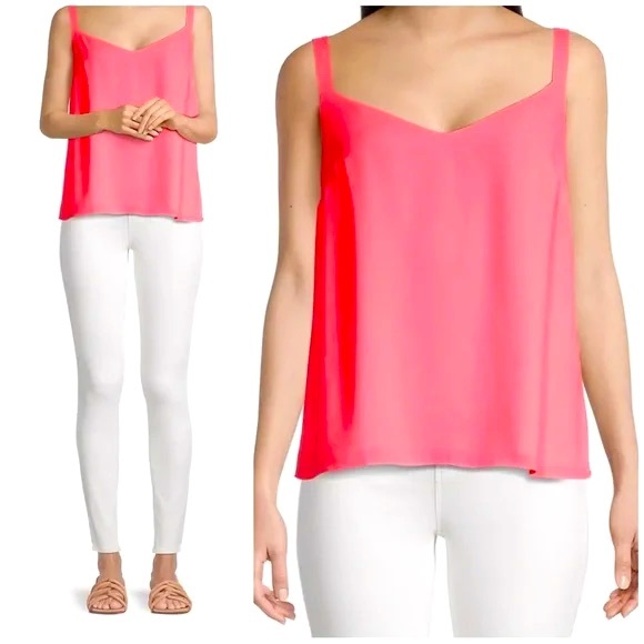 Nine West Women’s Printed Amber V-Neck Cami Blouse – Lightweight Top For Work Or Weekend - View #2
